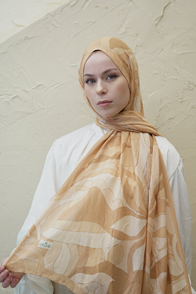 efdal şal eşarp Parla Pattern Organic Cotton Shawl