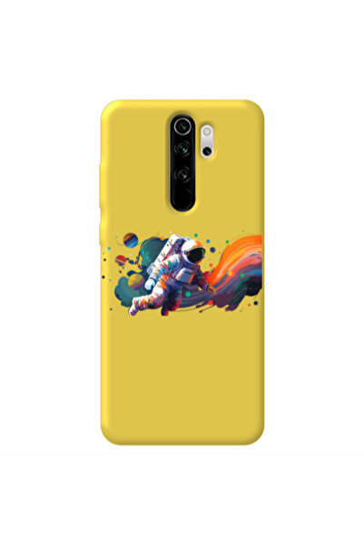 Other Xiaomi Redmi Note 8 Pro Rainbow Space Yellow Colored Silicone TPU Θήκη