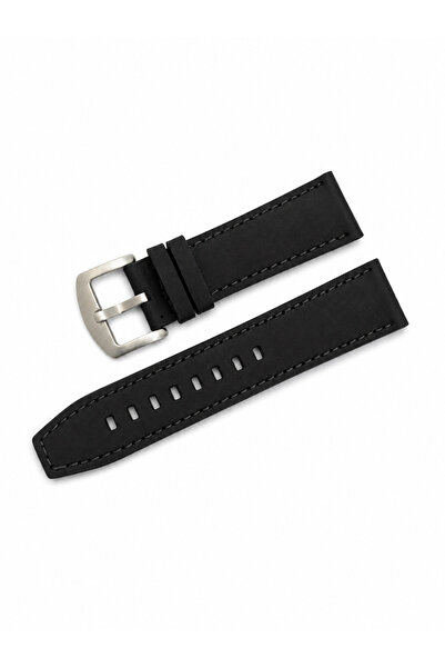 Leather Class Siyah Vintage Hakiki Deri Saat Kayışı / Kordonu | 24 mm | Minim...