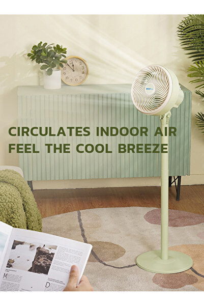 modi 10 Inch 2-in-1 Air Circulation Pedestal Fan – Adjustable Height, 90° Osc...