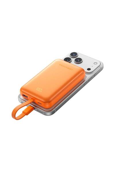 Vention FKQ 10000mAh 22,5W Dahili Kablolu Manyetik Powerbank Taşınabilir Hızl...