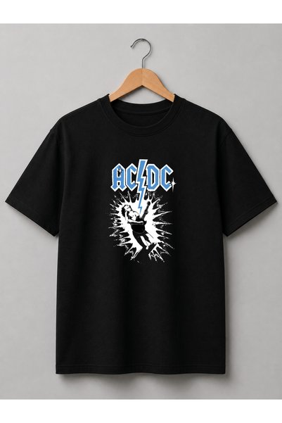 Grafftee Clothing Premium Unisex Cotton T-Shirt |   Custom Ac/Dc Design High ...
