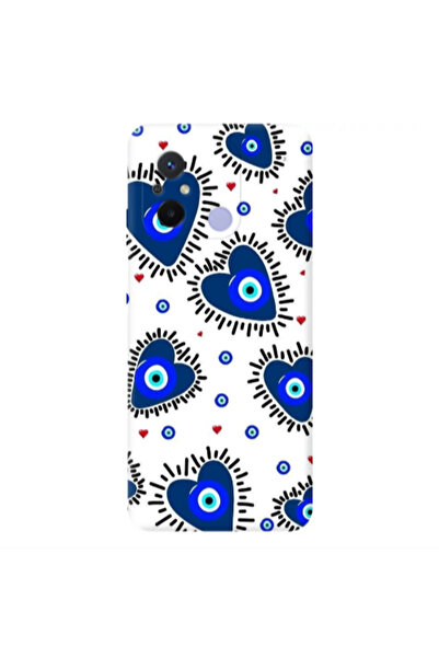 Other Xiaomi Redmi 12C Heart evil eye beads Transparent Silicone TPU Θήκη
