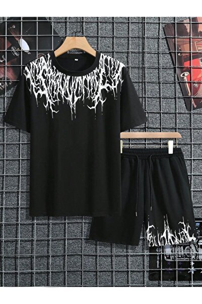 ZEMLİYA Sara Unisex Oversize Shorts Set Short Sleeve T-Shirt Comfortable Fit ...