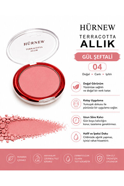 Genel Markalar HÜRNEW TERECOTTA allık 04 gül şeftali