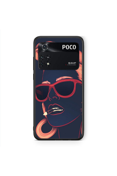 Other Xiaomi Poco M4 Pro 4G Girl retro Black Glossy Θήκη