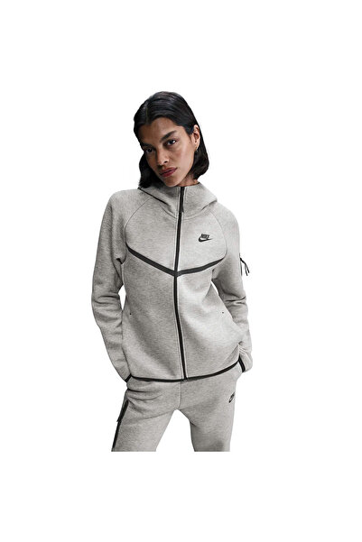 Nike Tech Fleece Windrunner Hoodie Gri Kadın Sweatshirt HV6747-063