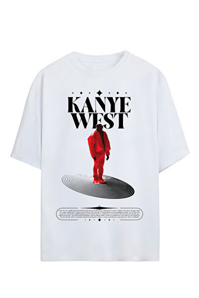 STİL-X Kanye West Printed Unisex 100% Cotton Lu Oversized T-Shirt