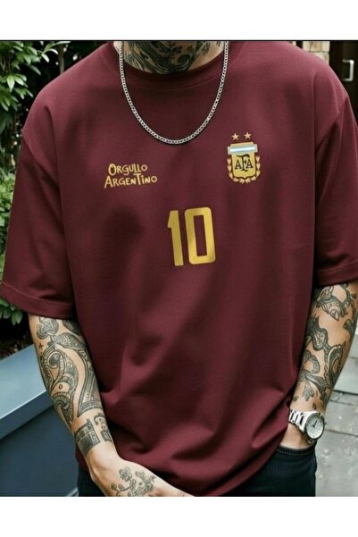 COHERENT Tricou unisex bărbați/femei ARGENTINO din bumbac supradimensionat cu...