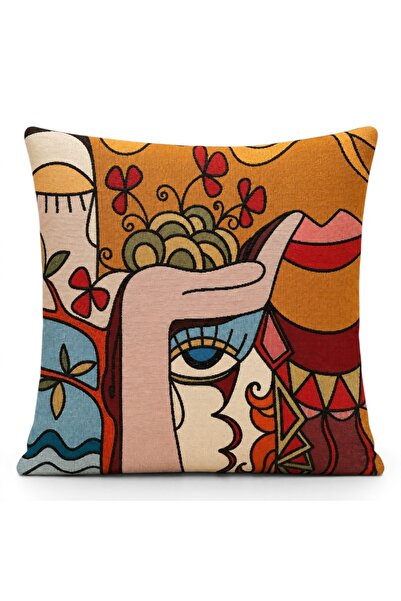 Melih AKSU Goblen Kırlent Pillow Case 43X43 cm Decorative Pillow Case (Withou...
