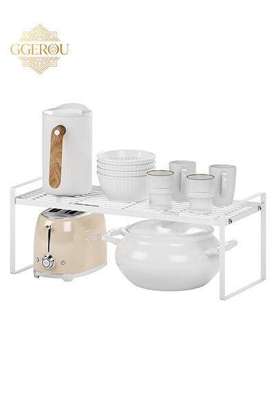 GGEROU Stackable Kitchen Storage Shelves Cabinet Shelf Organizers Cupboard St...