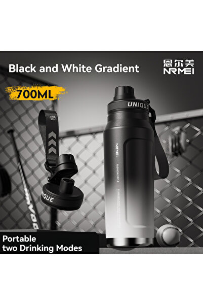 Choice 1.0L 700ml BLACK WHITE 1L Insulated Cold Water Bottle Thermos Stainles...