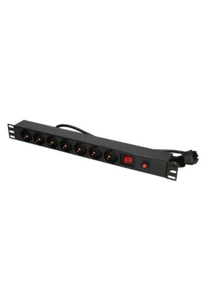 Extralink 12967 Πολύπριζο 1U 19 ιντσών, 7 θέσεων, Μαύρο