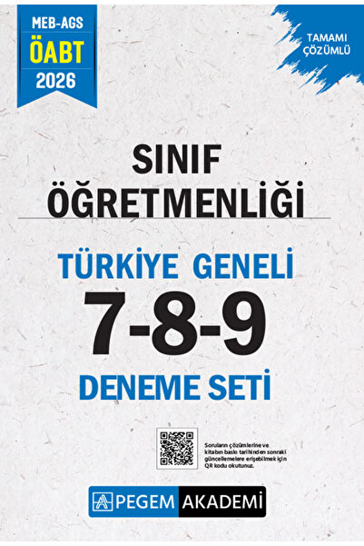 Pegem Akademi Yayıncılık 2026 MEB AGS ÖABT Sınıf Öğretmenliği Tamamı Çözümlü ...