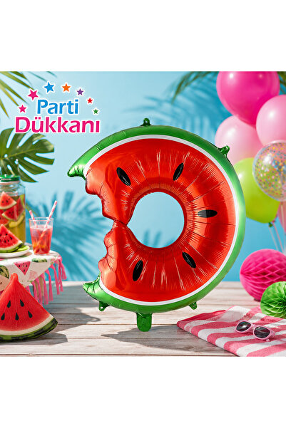 Parti Dükkanı Karpuz Donut Folyo Balon 47-71 cm | Yaz Temalı Havuz Partisi Ba...