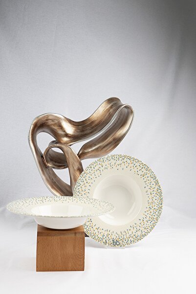 By Bone Porselen Tessera 2'li Porselen Makarna Tabağı -28 cm (480cc)