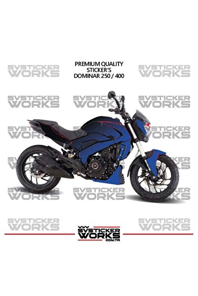 ARONA Bajaj Dominar 250-400 Compatible Fairing Sticker Dual Color Engine Fair...
