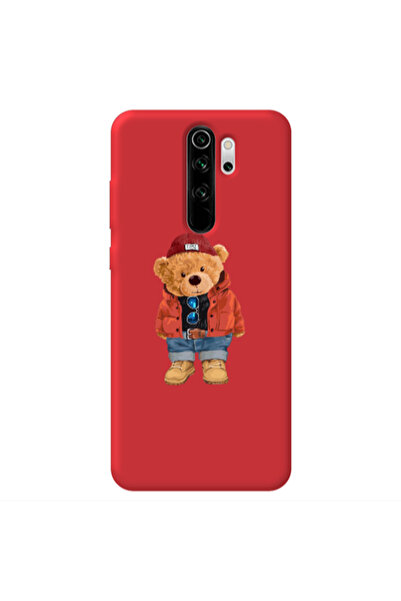 Other Xiaomi Redmi Note 8 Pro Bear in a hat Red Colored Silicone TPU Θήκη