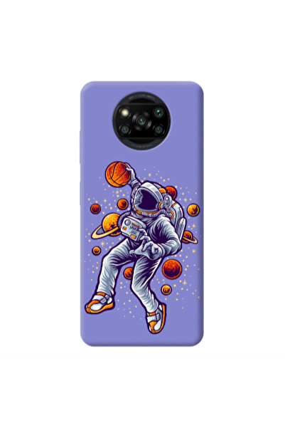 Other Xiaomi Poco X3 /X3 Pro Space Basketball Purple Colored Silicone TPU Θήκη