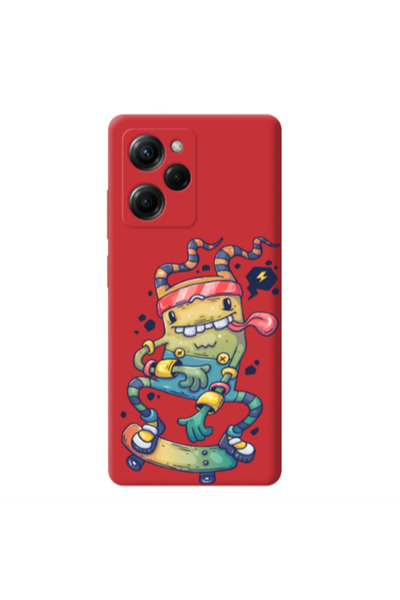 Other Xiaomi Poco X5 Pro Dangerous task Red Colored Silicone TPU Θήκη