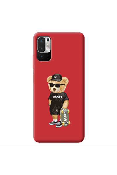 Other Xiaomi Redmi Note 10 Pro 5G Bear with glasses Red Colored Silicone TPU ...