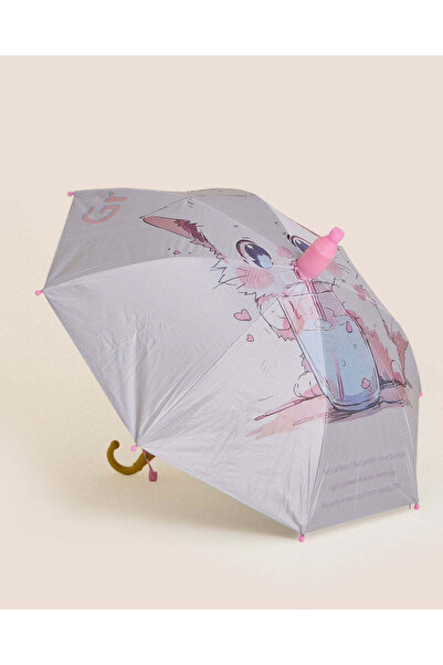 REDTAG Pink Unicorn Printed Kids Umbrella