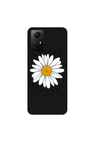 Other Xiaomi Redmi Note 12s Chose Happines Black Colored Silicone TPU Θήκη