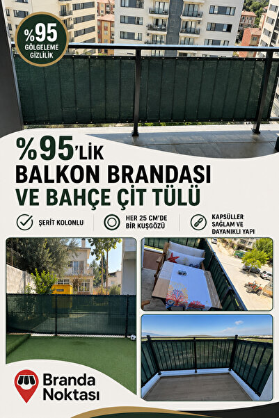 Branda Noktası شبكة حماية للخصوصية والظل بنسبة 95% للشرفات - شبكة سياج الحديق...