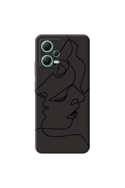 Other Xiaomi Redmi Note 12 Pro 5G intertwined Black Colored Silicone TPU Θήκη