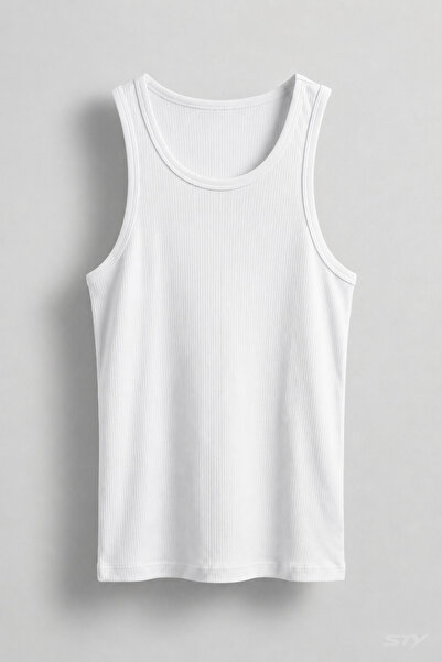 Stylovi Men's Basic Ribbed Undershirt - High Quality Cotton