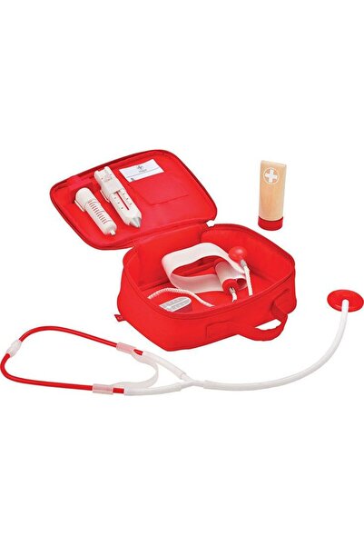 Hape Βαλίτσα Γιατρού με Ξύλινα Εργαλεία - Γιατρός σε Ετοιμότητα (E3010)