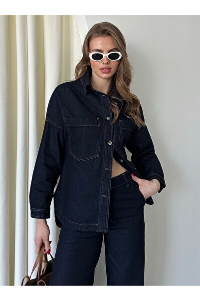 My Blog Navy Blue Denim Shirt - 7481