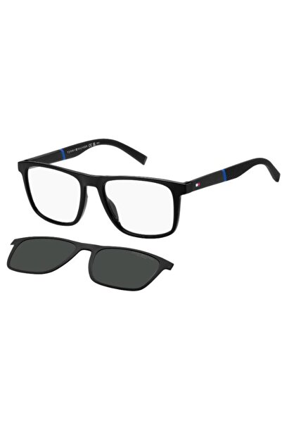 Tommy Hilfiger UV Protected Sunglasses Black Frame Grey Polarized Mirror Lens...