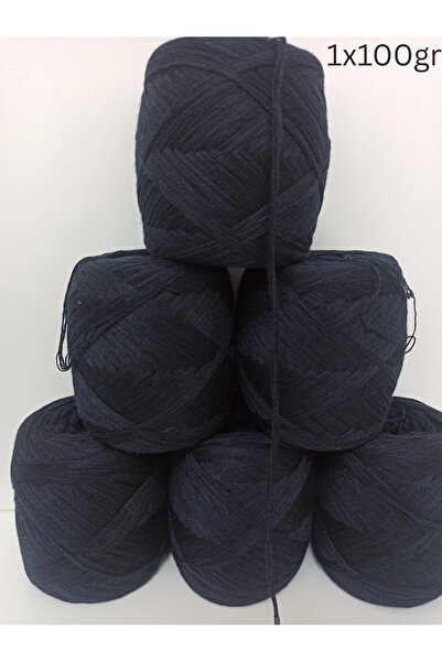 İPEK YÜN İPLİK DÜNYASI Viscose Organic Cotton Knitting Yarn (Dark Navy Blue) ...