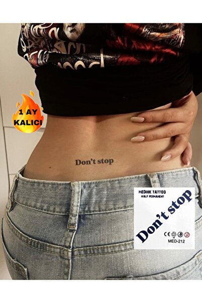 Mecit Tuhafiye 1 AY KALICI DONT STOP YAZI GEÇİCİ DÖVME