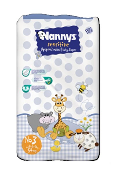 NANNYS Sensitive No3 Midi (4-9Κg) 54τμχ βρεφικές πάνες