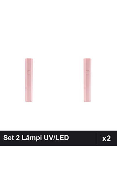 NAİLS Set 2 Lămpi Lanternă Hexagonale UV/LED Roz pentru Uscare Gel Manichiură