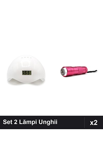 NAİLS Set 2 Lămpi UV/LED Profesionale Manichiură 48W și 12W pentru Uscare Ung...