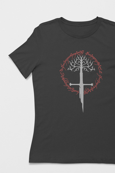 buzagi tasarım ürünleri Lord of the Rings Unisex Black Regular T-Shirt