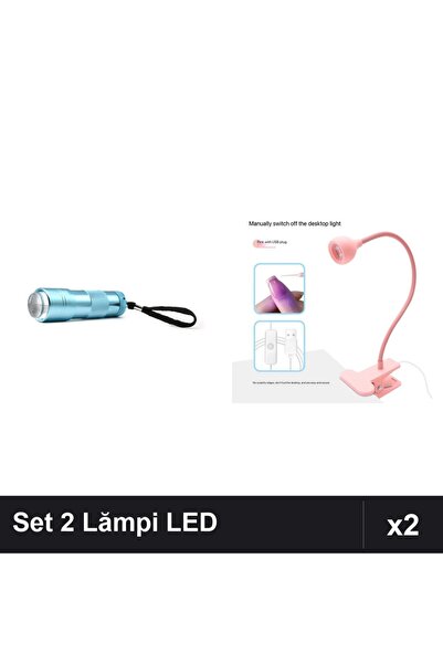 NAİLS Set 2 Lămpi LED Lanterne Manichiură: 12W cu Pernă Silicon + 3W Flexibil...