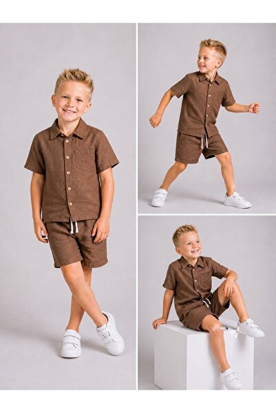 Melodikids Dečija košulja i šortsevi, letnji muslin set