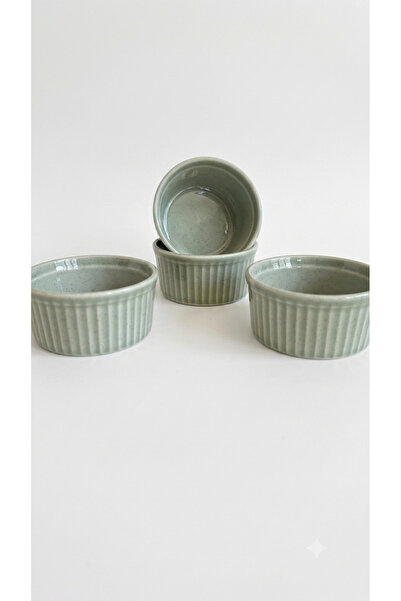 GULHANILE Porselen Moderna 2-Piece Soufflé Bowl Green