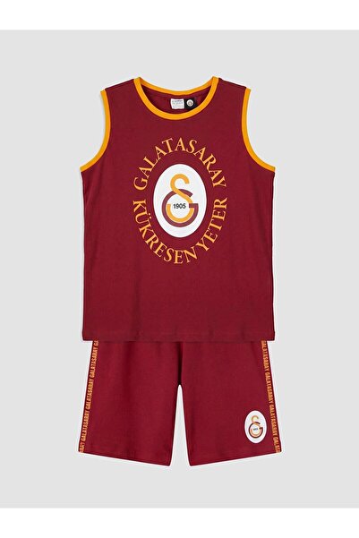 LC Waikiki Galatasaray Baskılı Erkek Çocuk Şortlu Pijama Takımı (S6)