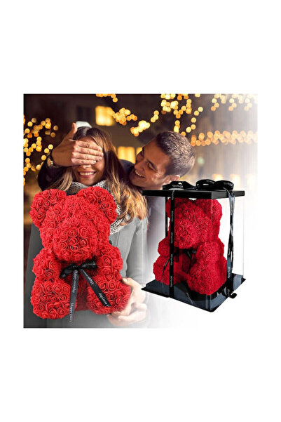 OEM Bear of Artificial Roses Red 25cm in Box Code: 8432932423012