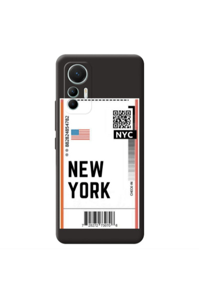 Other Xiaomi Mi 12 Lite New York NYC Black Colored Silicone TPU Θήκη