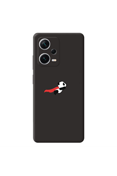 Other Xiaomi Poco X5 kite flying panda Black Colored Silicone TPU Θήκη