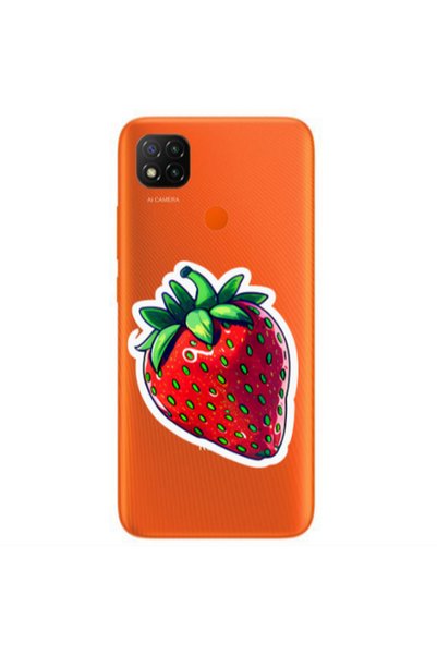 Other Xiaomi Redmi 9c strawberry Transparent Silicone TPU Θήκη