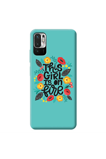 Other Xiaomi Redmi Note 10 Pro 5G This Girl Turquoise Colored Silicone TPU Θήκη