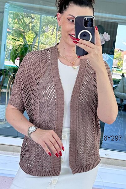 İnce Topuk Perforated Knitwear Cardigan 6Y297