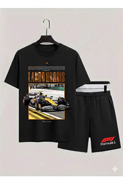 MAGORS طقم تي شيرت وشورت للأطفال مطبوع عليه LANDO NORRIS مصنوع من القطن بنسبة...